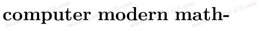 computer modern math字体转换